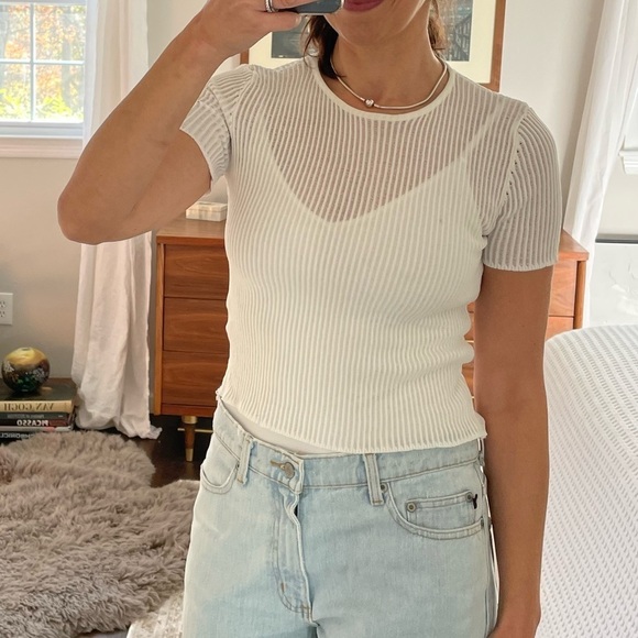 SEEK The Label White Crop Blouse - Picture 2 of 10